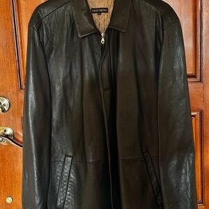 Robert Comstock Leather Black Performance Jacket for Men